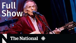 CBC News The National  Gordon Lightfoot dead Firefighters missing Princess Anne [upl. by Perle]