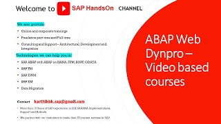 Web Dynpro ABAP  Session4 [upl. by Artsa]