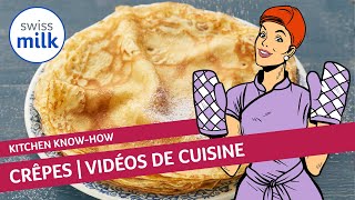 Comment faire des crêpes  Vidéo de cuisine  Swissmilk 2010 [upl. by Schafer632]