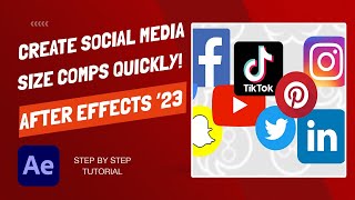 After Effects 2023  How To Create Different Social Media Sizes QUICKLY [upl. by Uria]