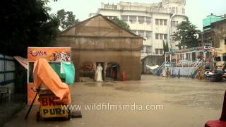 Raining festivals Kolkata Durga Puja [upl. by Evelc]