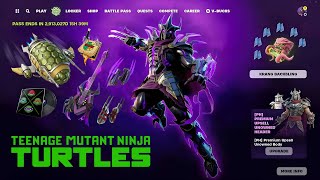 Passe de Combat Fortnite x Tortues Ninja  2 Skins Shredder amp beaucoup de récompenses [upl. by Dara]