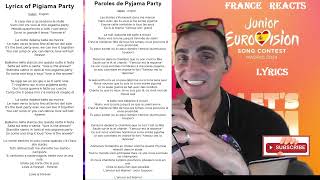 🌎FRANCE REACTS EUROVISION JUNIOR SPAIN 2024 ITALY LYRICS🌎 [upl. by Warford78]