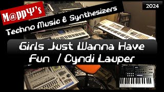 【 80s 】Girls Just Wanna Have Fun  Cyndi Lauper  MATZ amp MppΨ  SynthGtrDrs Cover  🎧 is Better [upl. by Tiebold37]