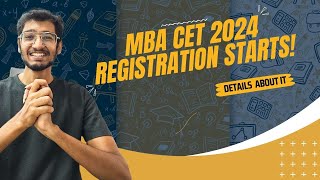 MBA CET 2024 Registration starts  Crack Every Test [upl. by Seuqirdor39]