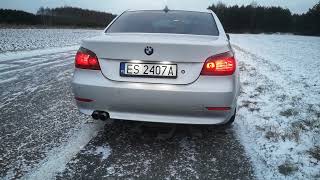 BMW E60 530d straight pipe sound popcorn rev limiter [upl. by Ecallaw]