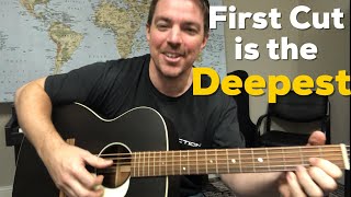 The First Cut Is The Deepest  Sheryl Crow  Beginner Guitar Lesson [upl. by Nennarb]