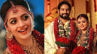 INSIDE PICS Of Actress Bhavana Marriage And Reception  Bhavana Naveen [upl. by Berte]