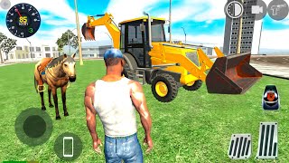 Indian JCB Motorbike and Horse in Open City Simulator  Android Gameplay [upl. by Quiteri]