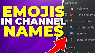 Add Emojis and Symbols to Channel Names on Discord [upl. by Germain]