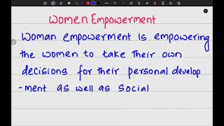 Write an essay on Women Empowerment  Essay writing [upl. by Ergener]