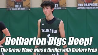 Delbarton 50 Oratory Prep 49  HS Boys Basketball  Green Wave wins a thriller [upl. by Simone]