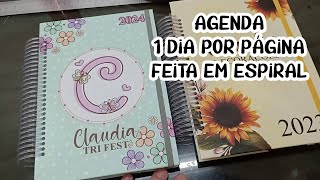 PASSO A PASSO  Como eu faço minhas agendas 1 dia por página  Agenda com espiral [upl. by Navi552]