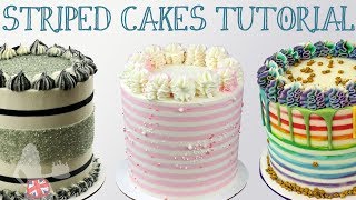 Cake Stripes  4 Secrets For Perfect Stripes On Cakes [upl. by Stringer591]