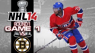 Lets Play NHL 14  Round 1 Game 1 vs Boston Bruins [upl. by Beker]