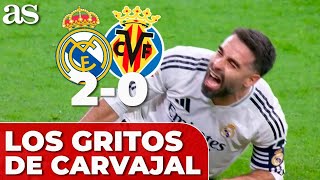 LESIÓN DANI CARVAJAL con sus DESGARRADORES GRITOS DE DOLOR  REAL MADRID 2  VILLAREAL 0  Carrusel [upl. by Creamer]