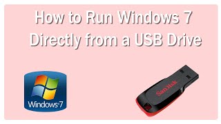 How to Run Windows 7 Directly from a USB Drive  win to usb [upl. by Groscr]