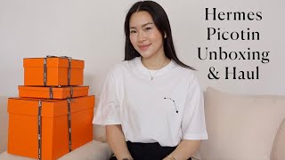 HERMES PICOTIN BAG UNBOXING amp REVIEW amp HAUL [upl. by Thissa]