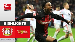 Bayer 04 Leverkusen  Union Berlin 40  Highlights  Matchday 11 – Bundesliga 202324 [upl. by Cini]