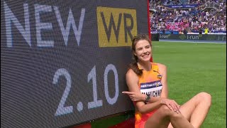 Yaroslava Mahuchikh Breaks High Jump World Record Paris DL 2024 [upl. by Nonohcle808]