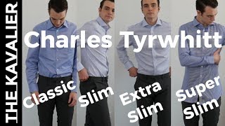 4 Fits Compared  Charles Tyrwhitt Dress Shirts Super Slim to Classic TryOn [upl. by Enilada]