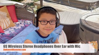 6S Wireless Stereo Headphones Over Ear with Mic Review [upl. by Iggie]