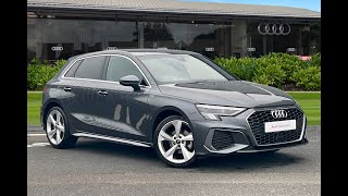 Audi A3 Sportback S line S tronic  Carlisle Audi [upl. by Enyahs]