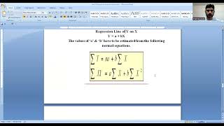 Regression Analysis I Regression Equation of X on Y I Y on X I by least square method regression [upl. by Urana]