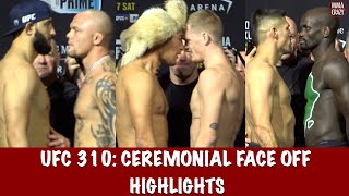 UFC 310 Ceremonial FINAL Face off Highlights [upl. by Stockwell]