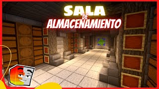 COMO HACER un ALMACÉN Compacto PERFECTOEN PARA SURVIVAL EN MINECRAFT [upl. by Gypsy43]