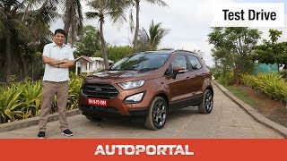 Ford Ecosport S Ecoboost  Test Drive Review  Autoportal [upl. by Harehs]