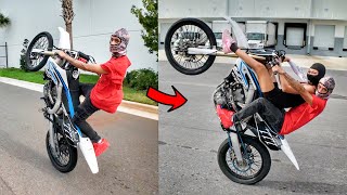 YOUNG COUPLE SHREDS DIRT BIKE AT LOT [upl. by Leinoto]