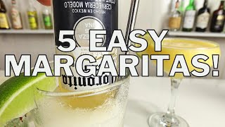 5 x EASY MARGARITA COCKTAIL RECIPES [upl. by Battat]