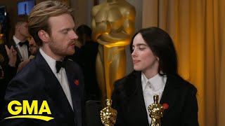 Billie Eilish talks historic Oscars win [upl. by Anaes977]