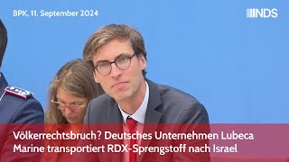 Völkerrechtsbruch Deutsches Unternehmen Lubeca Marine transportiert RDXSprengstoff nach Israel [upl. by Anoit]