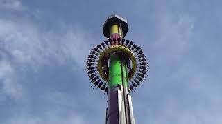 Drop Tower Scream Zone at Kings Island [upl. by Xineohp]