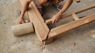 Building a Legs Sturdy Table  Woodworking Without Nails [upl. by Cheston]