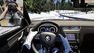 Assetto Corsa  Skoda Octavia Combi VRS 2014 Steering Wheel Gameplay [upl. by Anilef]