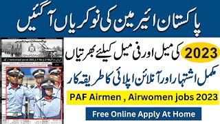 PAF Airman Jobs 2023 Online Registration [upl. by Aninotna179]