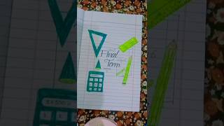 Math front page idea 💡 title page idea 💡 final term page idea art title trending ytshorts [upl. by Blalock36]