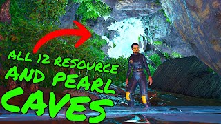 ALL 12 ResourcePearl Caves on The Island Top 12 PVP Base Locations on Ark Survival Ascended [upl. by Ettelegna]