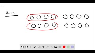 Model the division 16 ÷4 [upl. by Ilaw987]