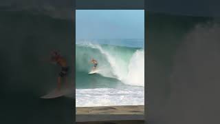 Best Barrel Surf surfing surf bigwaves puertoescondido shorts [upl. by Eirrotal932]