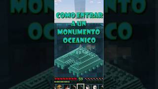 Como entrar a un monumento oceanico minecraft shorts [upl. by Claudelle]