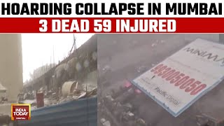 Mumbai Dust Storm 3 Dead 59 Injured As Hoarding Collapses In Ghatkopar At Petrol Pump [upl. by Ellenahs]