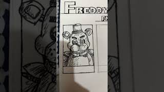 Drawing all characters of fnaf  Freddy fazbear  ib reichenart  fyp shorts drawing fnaf [upl. by Lak690]