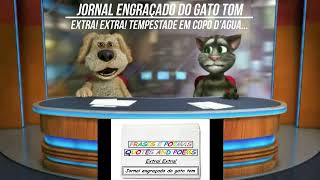 Jornal engraçado do gato tomTempestade em copo dagua Frases e Poemas [upl. by Osnola]