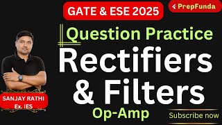 🎯GATE amp ESE 2025ECEEIN ANALOG Question Practice SeriesDiode CircuitsRectifiers amp Filters⌛ [upl. by Nastassia]