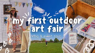 My First Outdoor Art Fair ✦ booth prep event tour amp weather extremes [upl. by Elorac123]