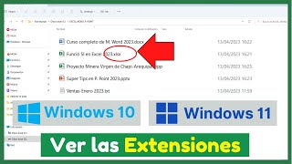 Mostrar extensiones de archivos en windows 10 [upl. by Violeta812]